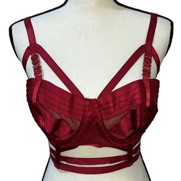 Torrid Straps Rings & Cutout Caged Satin Underwire Bra - Picture 5 of 13